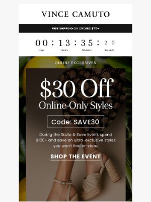 Vince Camuto - LAST CHANCE: $30 Off $100+