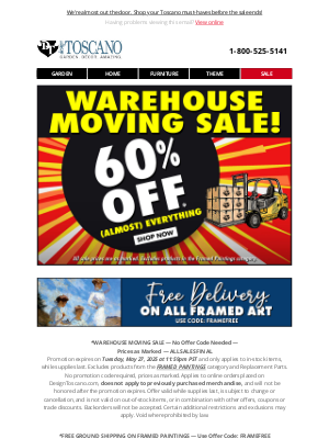 Design Toscano - ⚠️ 6 Days Left — 60% Off Ends with the Move! *⚠️