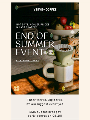 Verve Coffee Roasters - Get Ready: End of Summer Event 👀📲