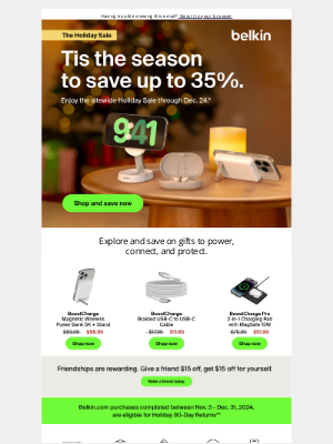 Belkin - A supercharged Holiday Sale⚡