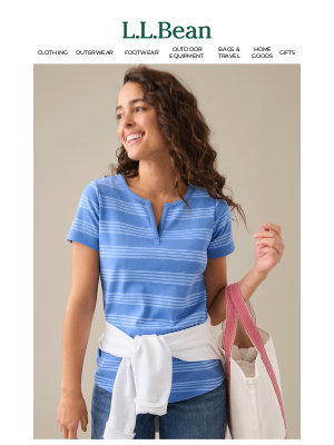 L.L.Bean - Cotton Tees in Essential Styles & NEW Colors
