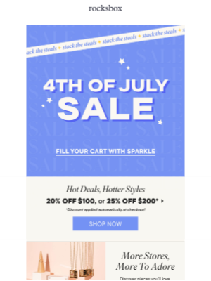 Rocksbox - 🌟 Bursting With Savings: Up to 25% off