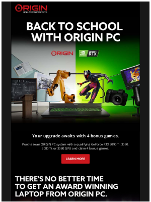 ORIGIN PC - Back to School specials with ORIGIN PC