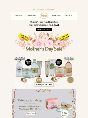 Sabon NYC - Let’s not overthink it — 30% off gift sets.