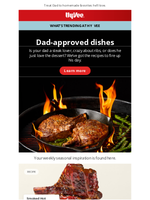 Hy-Vee - ebonie, Father's Day recipes are here 🎉