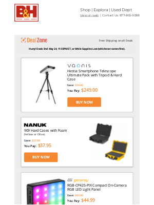 B&H Photo Video - Today's Deals: 🔥$50 OFF! Vaonis Hestia Smartphone Telescope w/ Tripod & Hard Case & More!