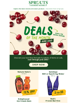 Sprouts Farmers Market, Inc. - 🍦June Deals of the Month Are Extra Sweet!
