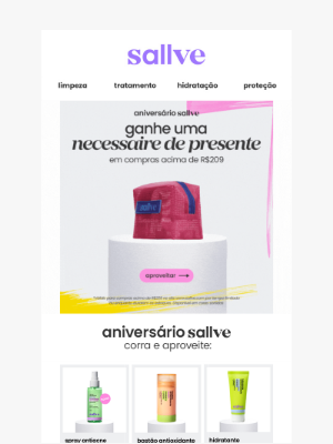 Sallve (Brazil) - Ganhe NECESSAIRE de presente 🎁