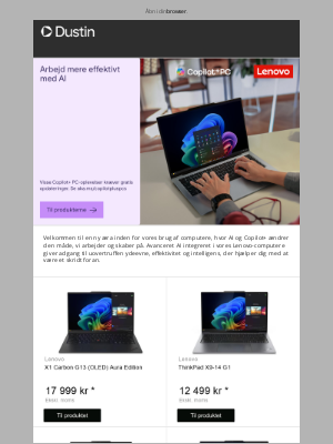 Dustin (Denmark) - Arbejd mere effektivt med AI