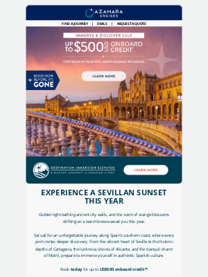 Azamara Club Cruises - Awaken Your Senses in Southern Spain 