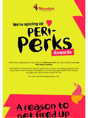 Nando's PERi-PERi - We're spicing up PERi-Perks rewards ️‍🔥