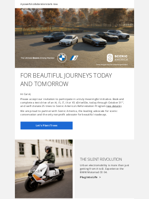 BMW USA - Trees for electrified test drives
