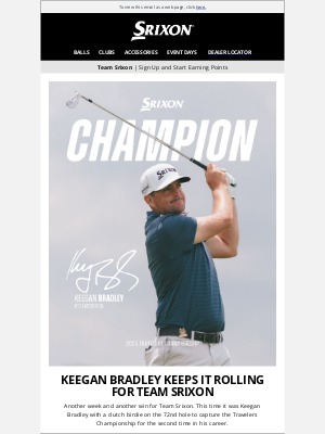 Srixon - Keegan Bradley Comes Up Clutch at the Travelers Championship | Srixon