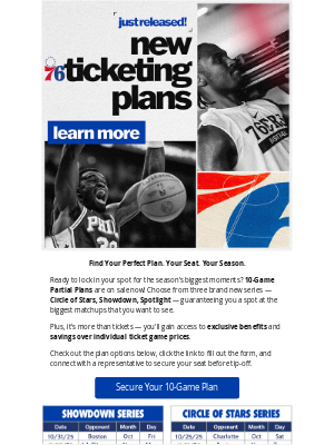 Philadelphia 76ers - 🎟️ 10-Game Partial Plans – On Sale Now!