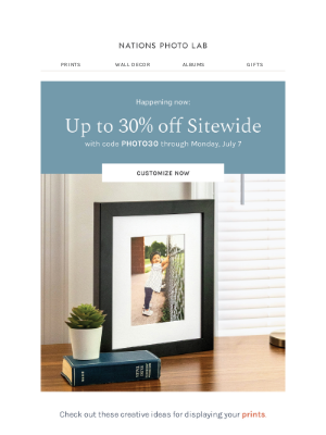 Nations Photo Lab - Holiday weekend = Up to 30% off SITEWIDE 🎆