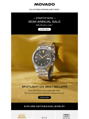 Movado - Starts Now: 30% off select styles
