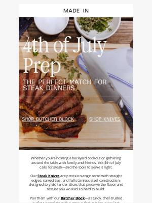 Made In Cookware - Your 4th of July Steak Deserves This