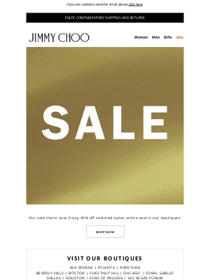 Jimmy Choo - Our Sale Starts Now
