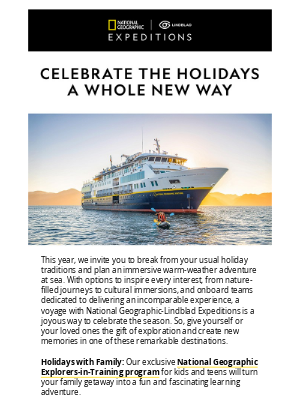 Lindblad Expeditions - 🎉 Celebrate the Holidays at Sea