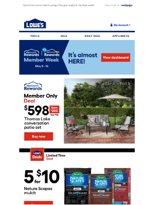 Lowes Canada - Get up to 40% OFF your next outdoor refresh!