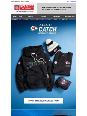 NFLshop - Just Launched! 2025 Crucial Catch Collection