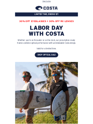 Costa Sunglasses - Labor Day Deals just landed
