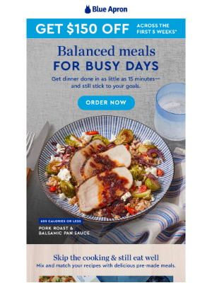 Blue Apron - Have the best of both worlds + Get $150 OFF!