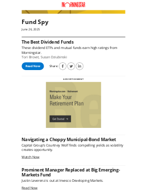 Morningstar - The Best Dividend Funds