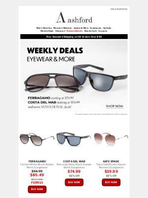 Ashford - Weekly Picks to Elevate Your Every Look