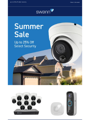 Swann Security - Secure Your Summer—Up to 25% Off Select Items!