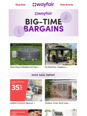 Wayfair - INFLATABLE HOT TUBS are heeere!