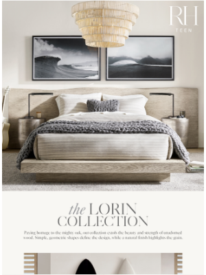 RH Baby & Child - Homage to Oak. The Lorin Bedroom Collection.