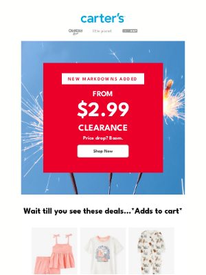 Carter's - $2.99+ clearance is here & 🚨 IT’S *REALLY* GOOD 🚨