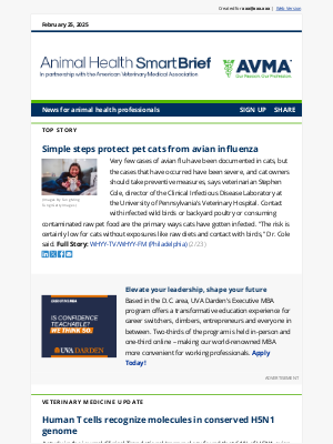 American Veterinary Medical Association (AVMA) - Simple steps protect pet cats from avian influenza