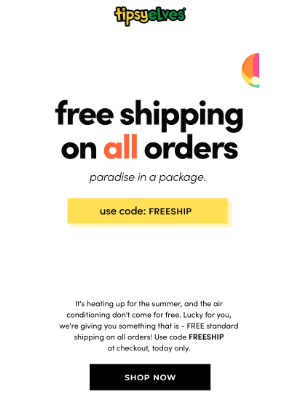 Tipsy Elves - FREE shipping on all orders - today only!