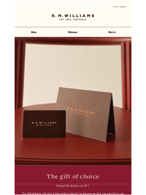 R.M.Williams - The gift that always fits