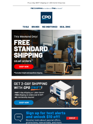 CPO Outlets - 🚚 Free Shipping Weekend Starts NOW!