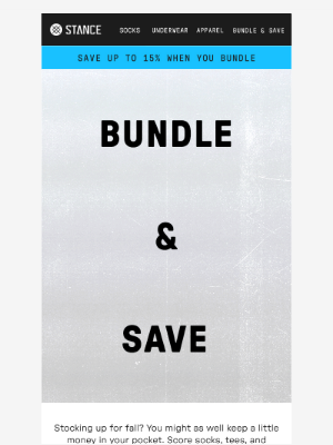 Stance - Save up to 15% OFF when you Bundle