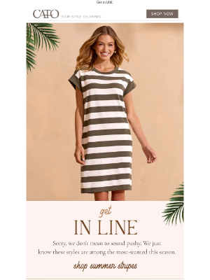 Cato Fashions - Summer Stripes. Going Fast. Shop Now →
