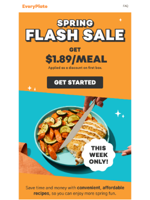 EveryPlate - $1.89/meal 🌸 Spring into savings