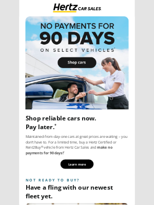 Hertz - Limited time! Buy now & pay later with Hertz Car Sales, Luther