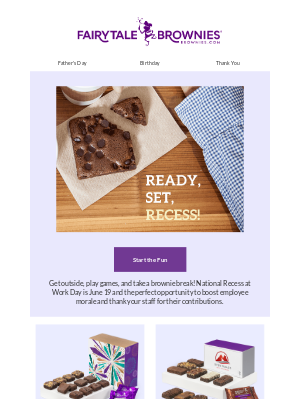 Fairytale Brownies - Plan a brownie break for National Recess at Work Day!
