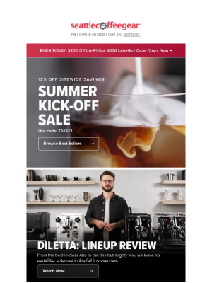Seattle Coffee Gear - 💌 Your 12% bonus savings code expires this weekend!