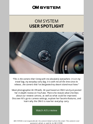 Olympus - User Spotlight: Ali O'Keefe's 