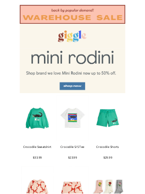 giggle - mini rodini on (more) sale - don't miss out!