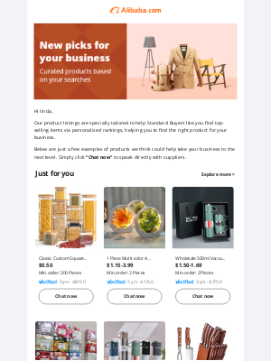 Alibaba - Hi linda, you have a message waiting
