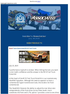 Team Associated - Team Associated Insider’s Newsletter, July 25, 2025