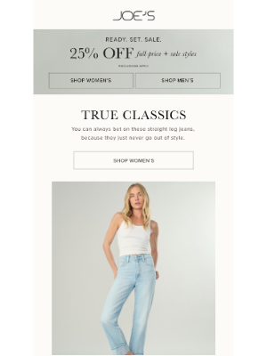 Joe's Jeans - Straight Legs Are Here to Stay