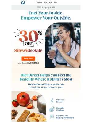 Diet Direct - 30% OFF Sitewide ‼️ Fuel Your Wellness - Inside & Out
