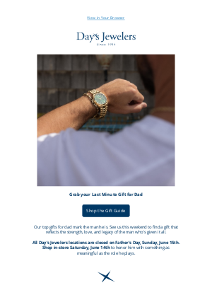 Day’s Jewelers - Last-Minute Gifts for Dad 🎁
